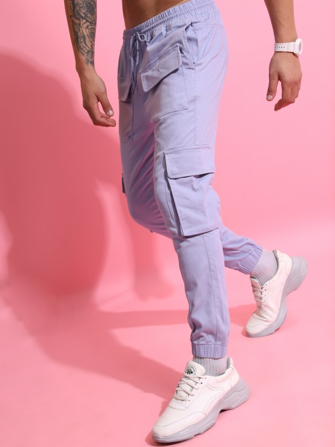 Ketch Men Blue Regular Fit Solid Casual Trousers Joggers