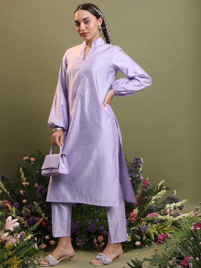 Hand Embroidered Lavender Lucknowi Chikankari Kurti-(Cotton)-GA250694 |  Fashionista clothes, Kurta designs women, Kurti designs