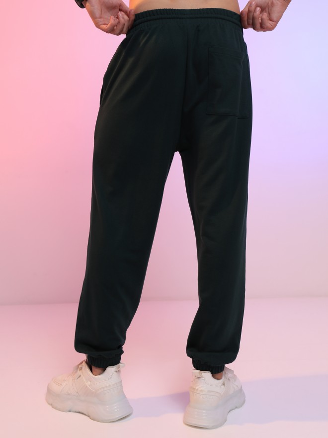 Highlander Men Green Relaxed Fit Track Pants 