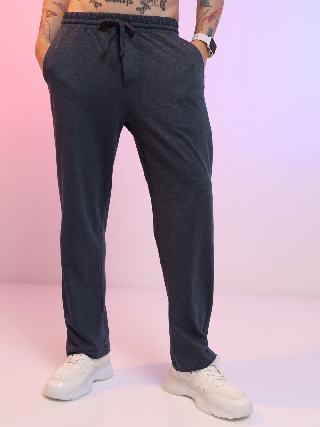 Buy Highlander Navy Blue Regular Fit Solid Casual Trouser for Men Online at  Rs.525 - Ketch
