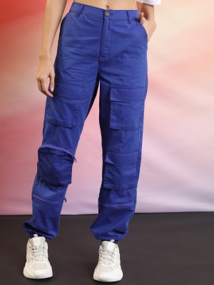Solid Regular Fit Casual Trousers