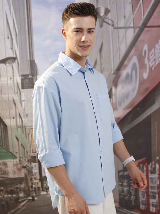 Powder blue shirt store mens