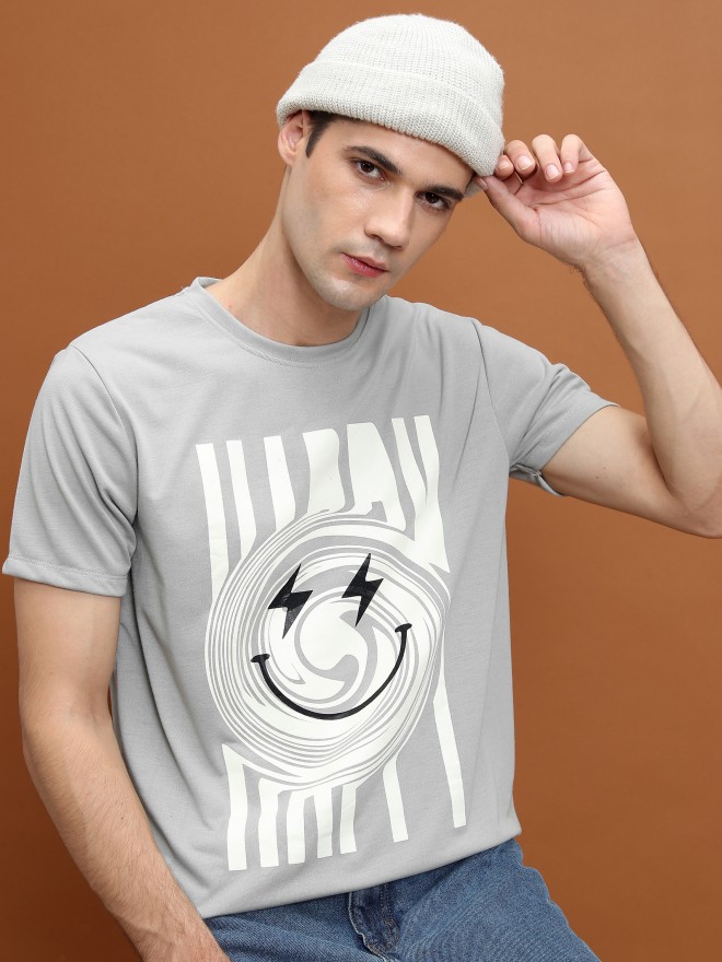 Buy Highlander Grey Printed Relaxed Fit T Shirt For Men Online At Rs289 Ketch 