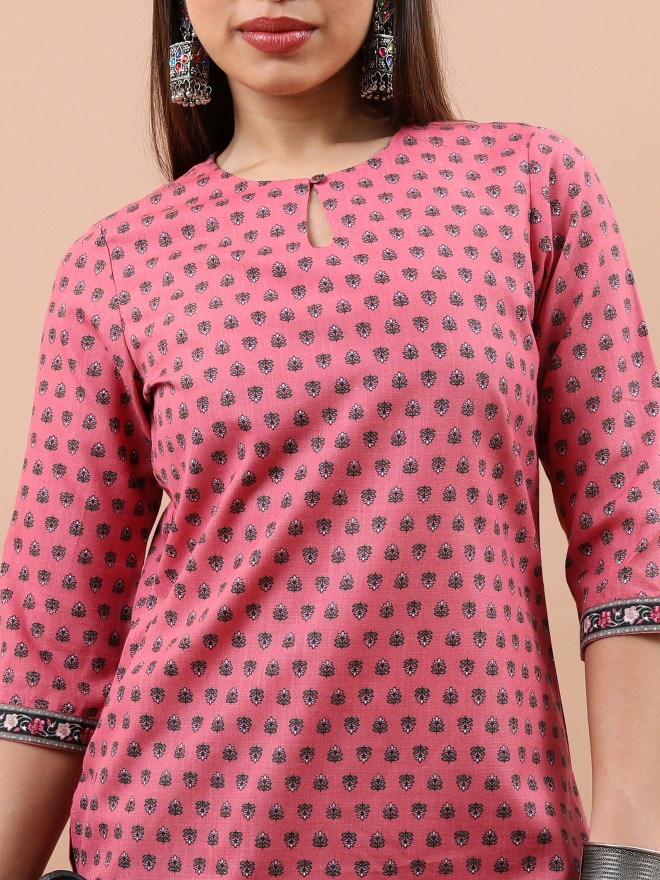 Vishudh Women Rose Printed Tunics 