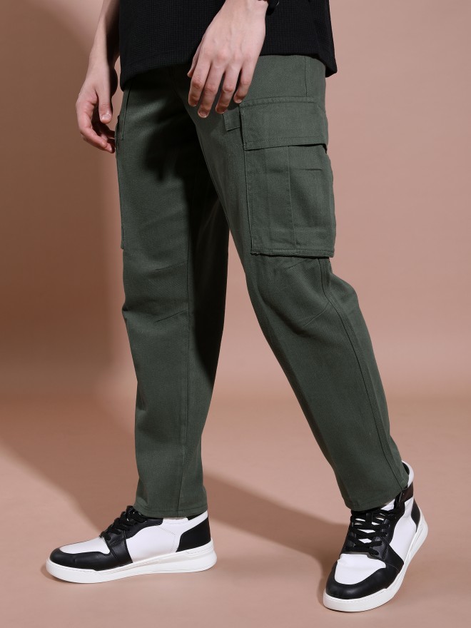 Buy Highlander Sage Loose Fit Solid Cargo Trouser for Men Online at Rs.828  - Ketch