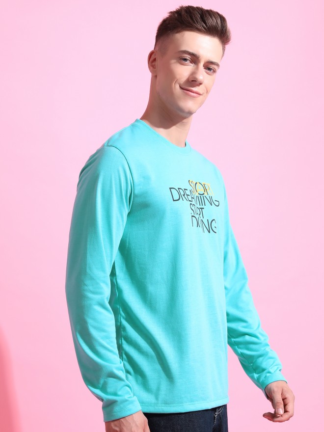 turquoise blue t shirt mens