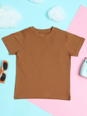 Boys Solid Round Neck T-Shirt