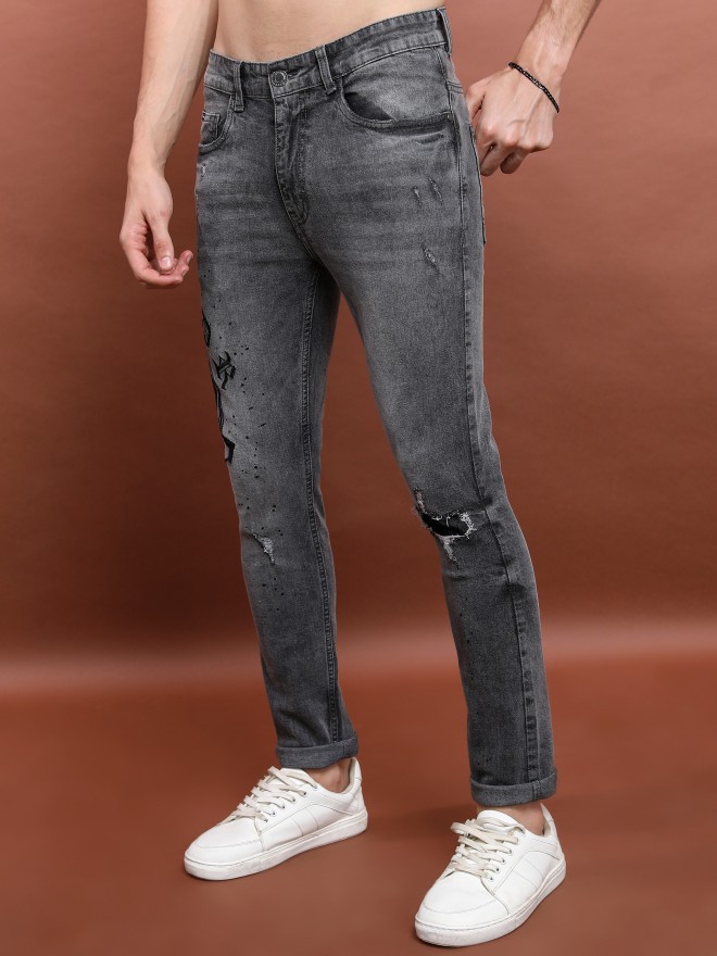 HIGHLANDER Tapered Fit Men Dark Grey Jeans - Buy HIGHLANDER Tapered Fit Men  Dark Grey Jeans Online at Best Prices in India