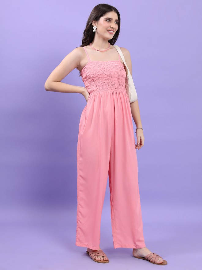 Tokyo Talkies Women Pink Solid Jumpsuits 