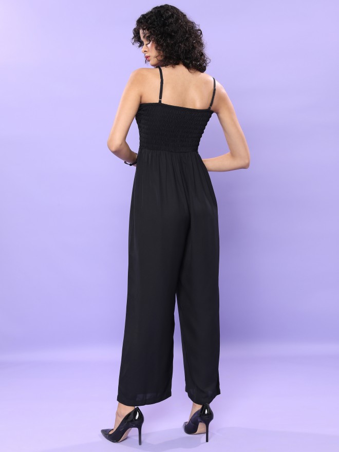 Tokyo Talkies Women Black Solid Jumpsuits 