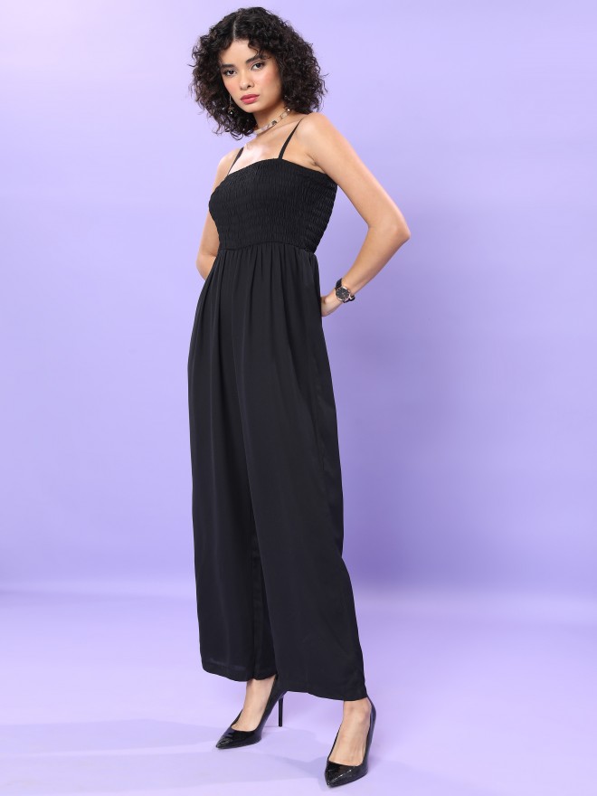 Tokyo Talkies Women Black Solid Jumpsuits 