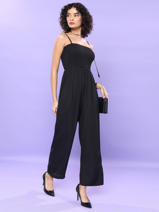 Tokyo Talkies Women Black Solid Jumpsuits 