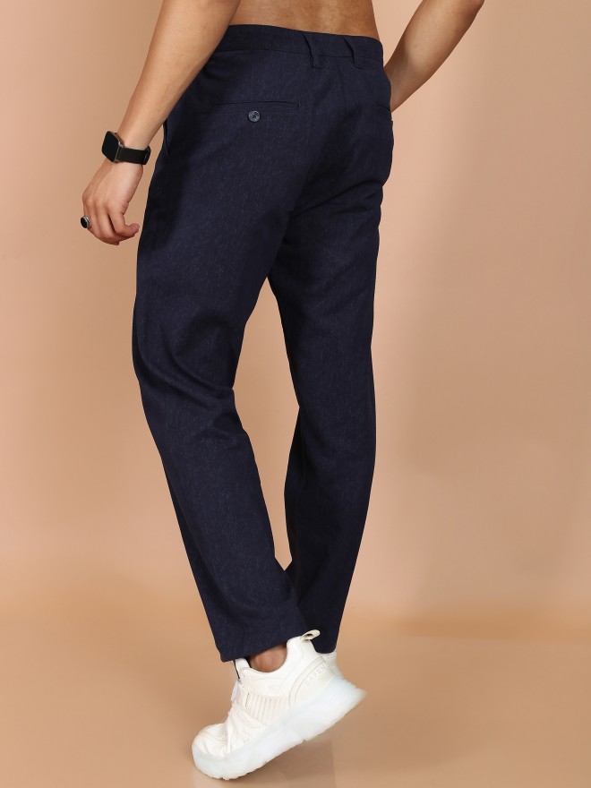 Buy Maroon Solid Cotton Trousers Online at Rs.713