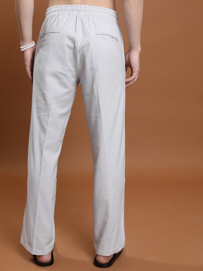 Light Beige linen sport trousers – Rota SRL