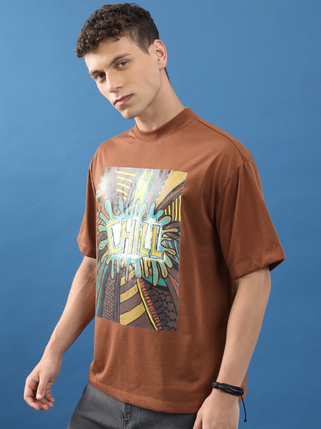 Unisex Printed Oversized Fit T-Shirt