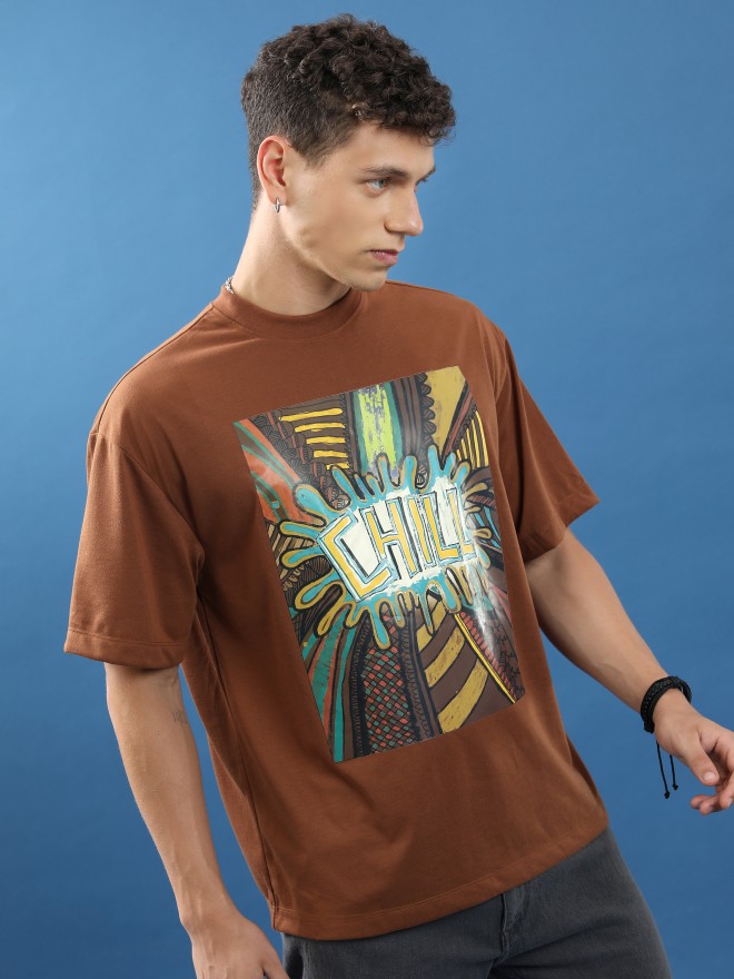 Unisex Printed Oversized Fit T-Shirt