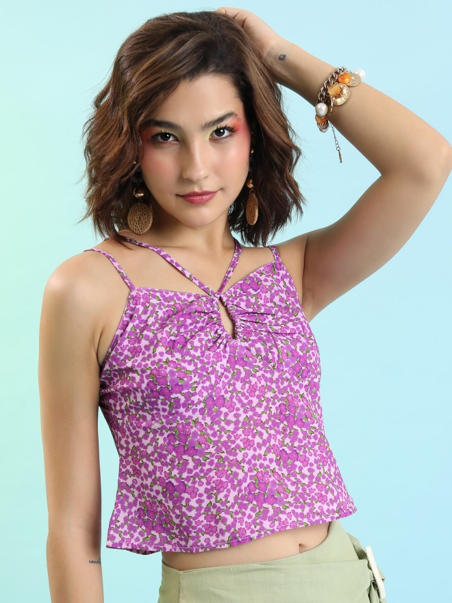 Ketch Women Pink Printed Regular Tops 