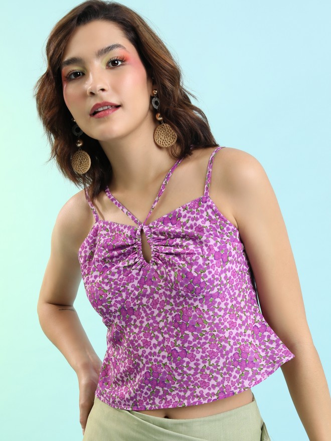 Ketch Women Pink Printed Regular Tops 