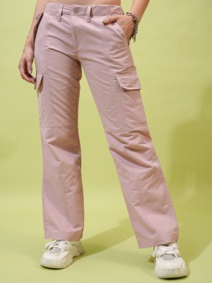 Solid Regular Fit Casual Trousers 