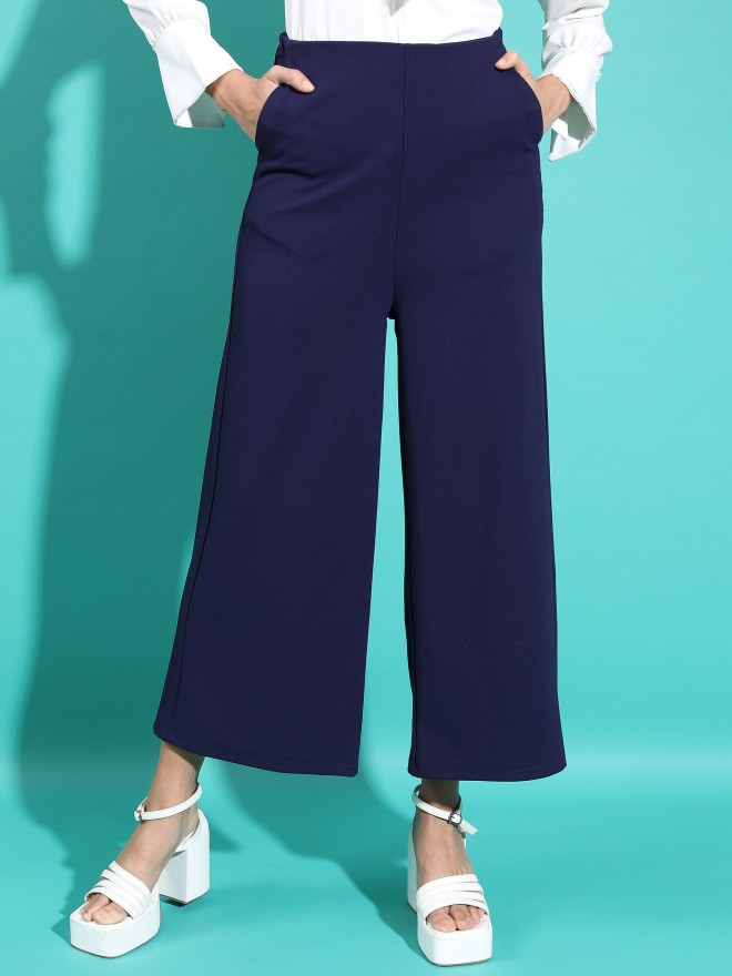 Buy Tokyo Talkies Blue Flared Trouser for Women Online at Rs.529 - Ketch