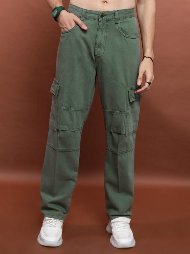 Buy Highlander Green Relax Fit Cargo Trouser for Men Online at Rs