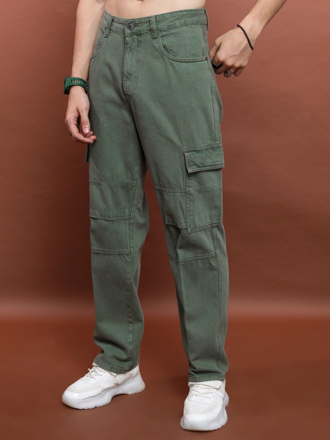 Highlander Men Green Relaxed Fit Clean Look  Jeans 