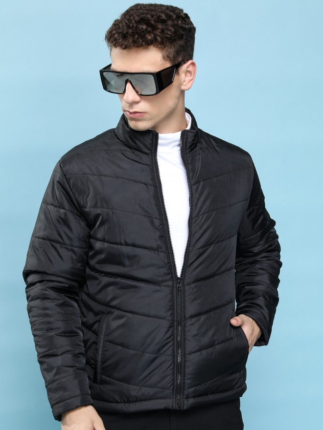 Highlander Men Black Solid Puffer  Jackets 