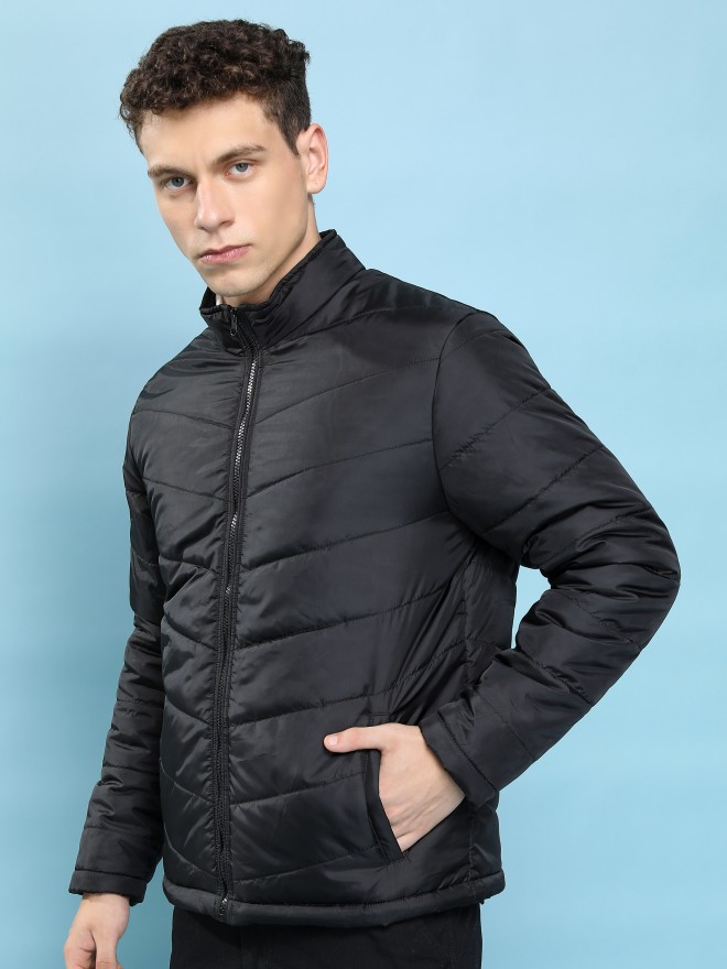 Highlander Men Black Solid Puffer  Jackets 