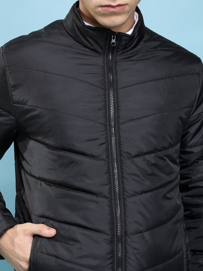 Highlander Men Black Solid Puffer  Jackets 