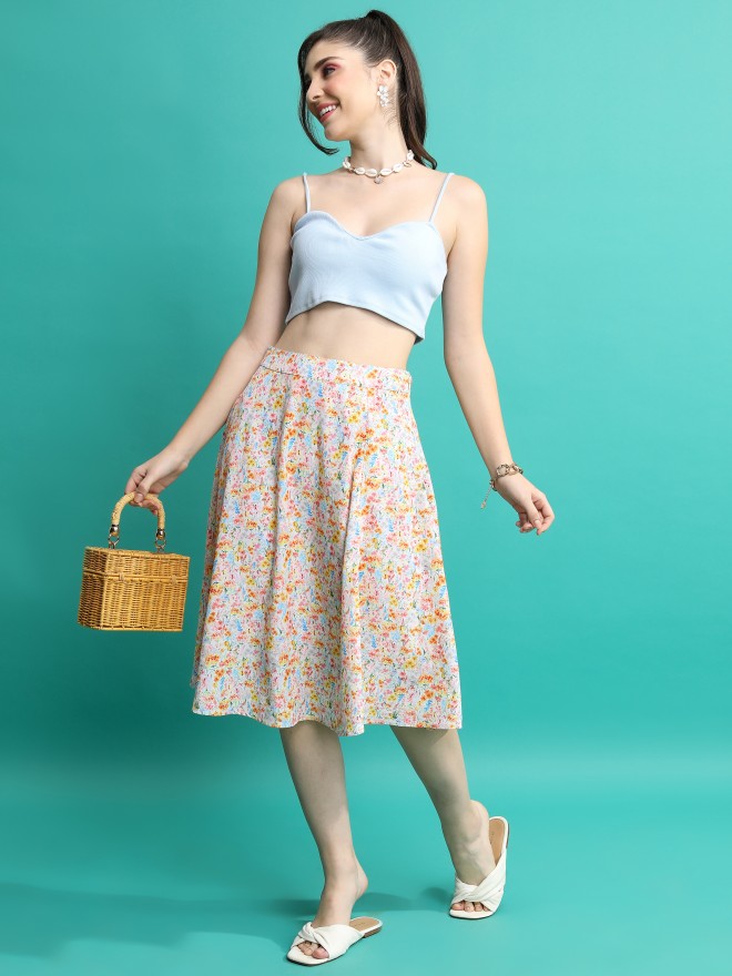 Tokyo Talkies Women Multi Midi Skirts 