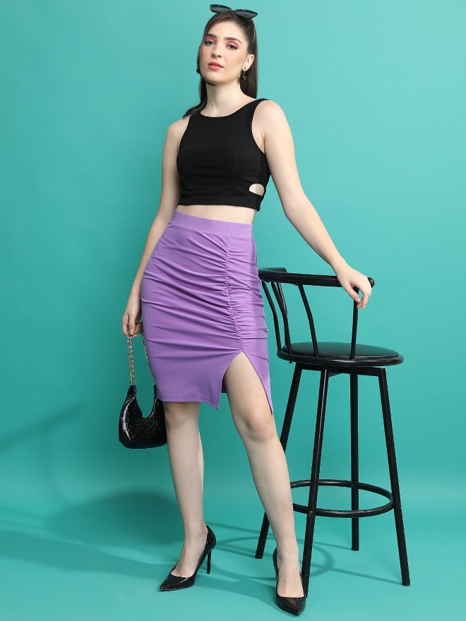 Buy Ketch Purple Mini Skirt for Women Online at Rs.246 - Ketch