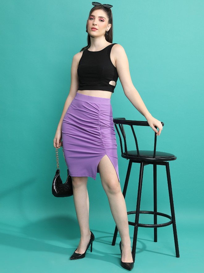 Buy Ketch Purple Mini Skirt for Women Online at Rs.249 - Ketch