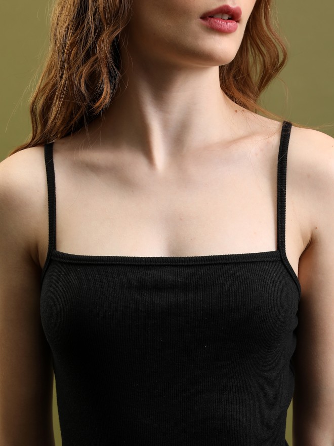 Buy Tokyo Talkies Black Solid Bodysuit for Women Online at Rs.149