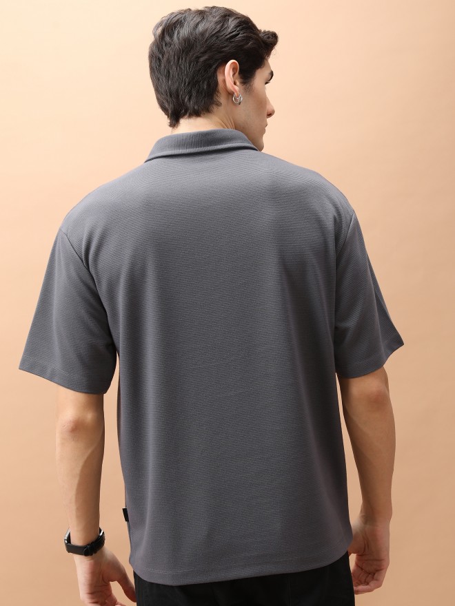 PrintHolic Solid Couple Polo Neck Grey T-Shirt - Buy PrintHolic Solid  Couple Polo Neck Grey T-Shirt Online at Best Prices in India