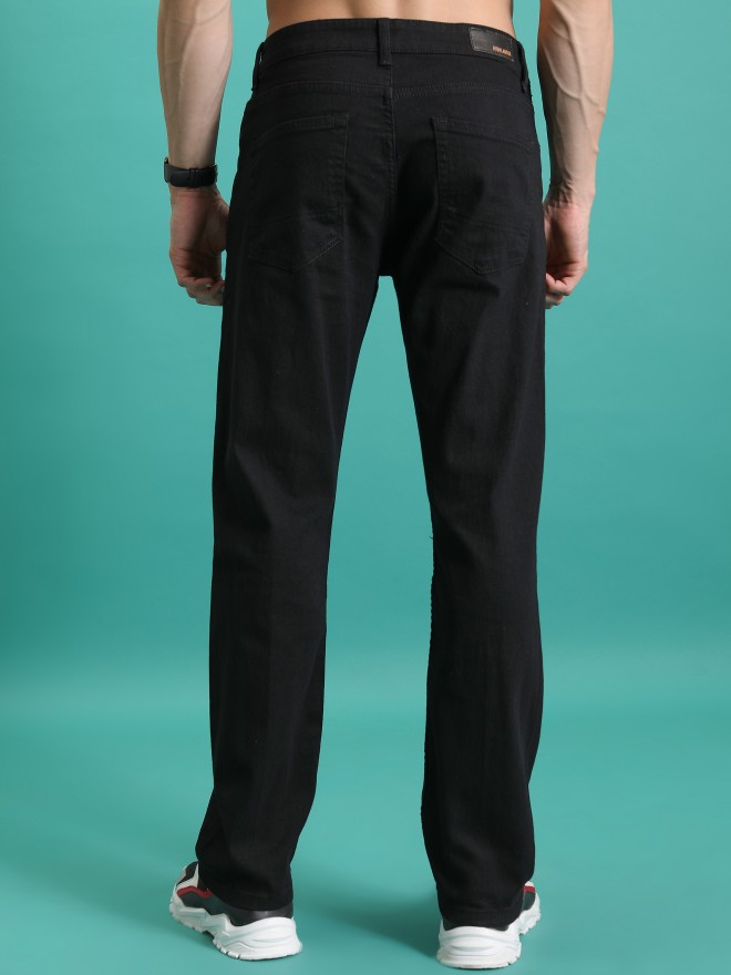 Buy Highlander Black Tapered Fit Stretchable Jeans for Men Online at Rs ...