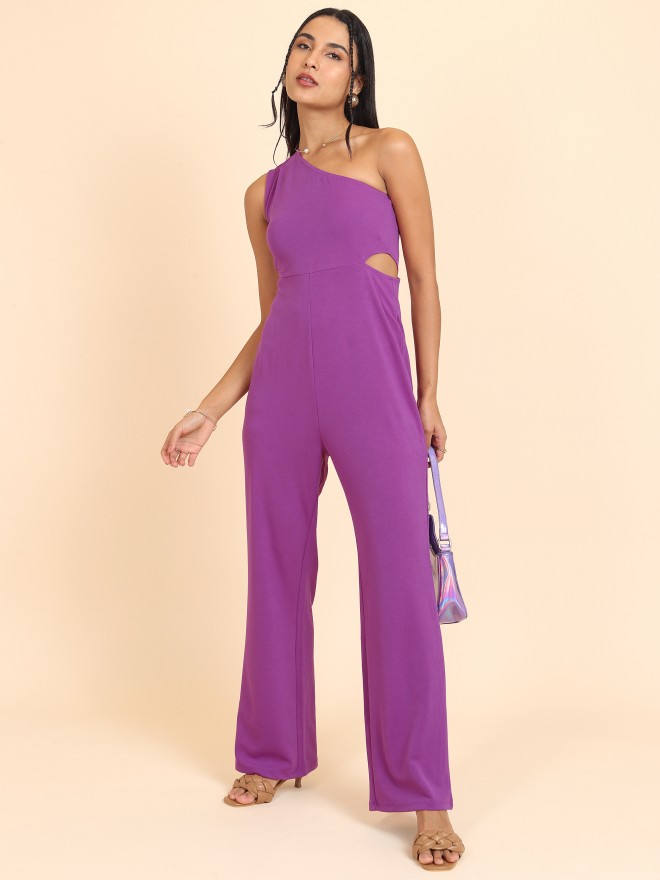 Tokyo Talkies Women Purple Solid Jumpsuits 