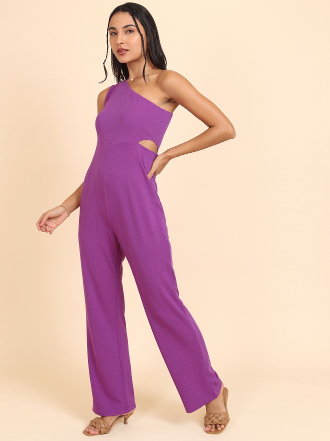 Tokyo Talkies Women Purple Solid Jumpsuits 