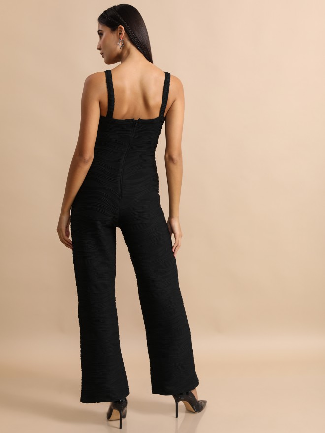 Tokyo Talkies Women Black Solid Jumpsuits 