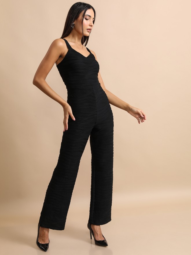 Tokyo Talkies Women Black Solid Jumpsuits 