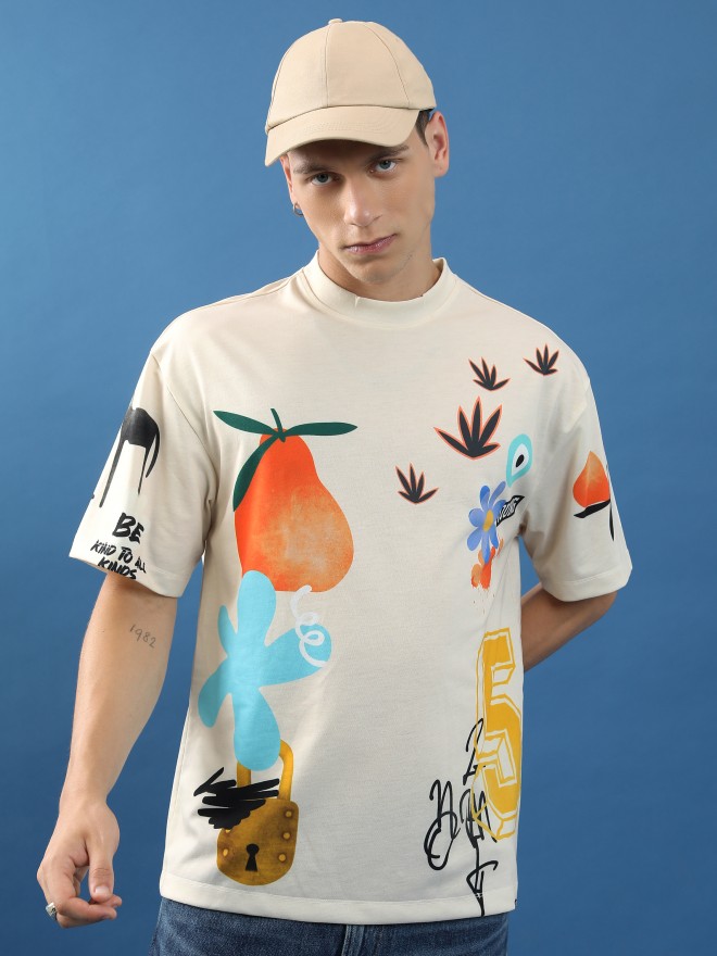 Unisex Printed Oversized Fit T-Shirt