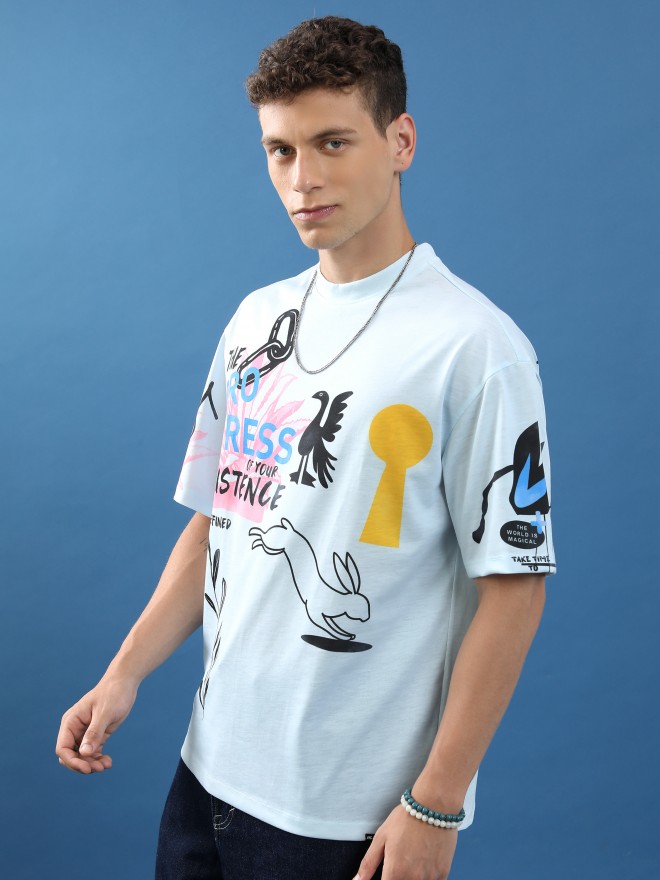 Unisex Printed Oversized Fit T-Shirt