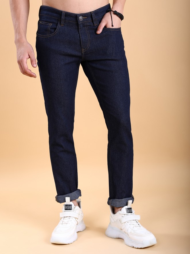 Buy Highlander Indigo Tapered Fit Stretchable Jeans for Men Online at ...