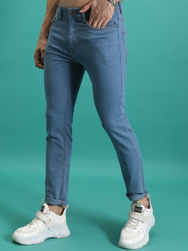 Buy Highlander Light Blue Skinny Fit Stretchable Jeans for Men