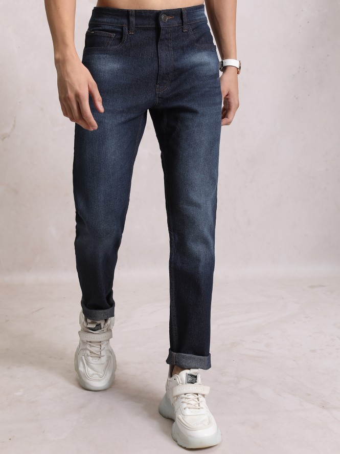 Buy Highlander Indigo Tapered Fit Stretchable Jeans for Men Online at ...