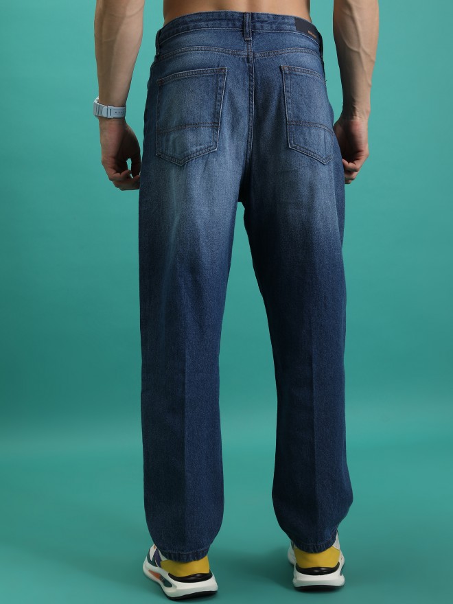 Regular Fit Plain Men's Bell Bottom Denim Jeans, Blue at Rs 501