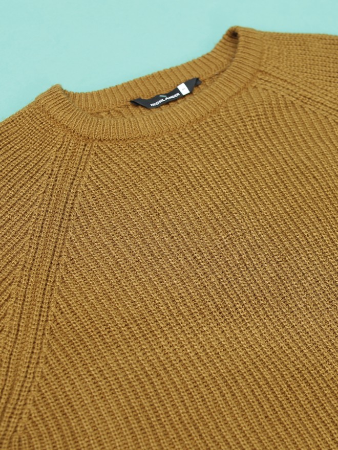 Buy Highlander Khaki Round Neck Solid Sweater for Men Online at Rs.757 ...