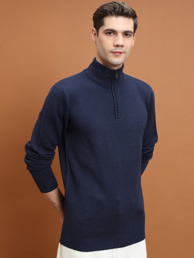 Cotton Full Sleeves Mens High Neck Pullovers Sweater at Rs 220