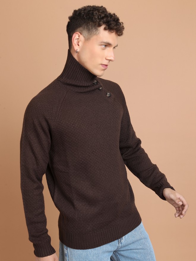 Buy Highlander Brown Turtle Neck Sweater for Men Online at Rs.769 - Ketch