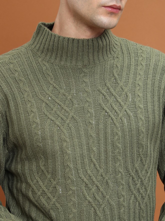 Buy Highlander Green Turtle Neck Sweater for Men Online at Rs.642 - Ketch