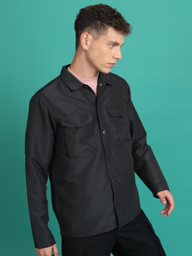 Buy Ketch Black Open Front Jacket for Men Online at Rs.654 - Ketch